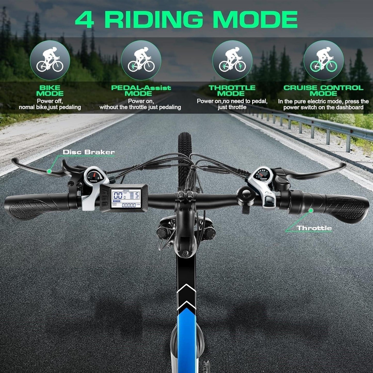 VIVI M026SHUL Commuter Hardtail Electric Mountain Bike UL2849 Certified