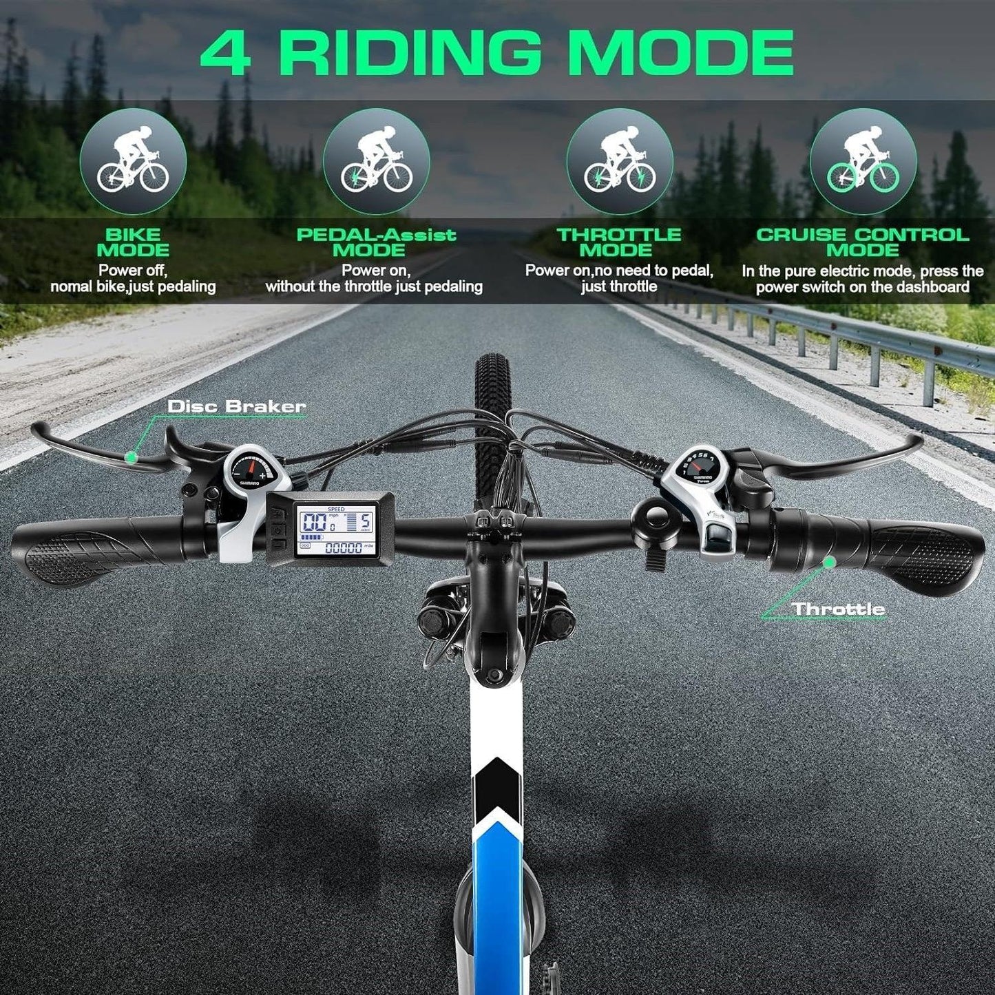 VIVI M026SHUL Commuter Hardtail Electric Mountain Bike UL2849 Certified