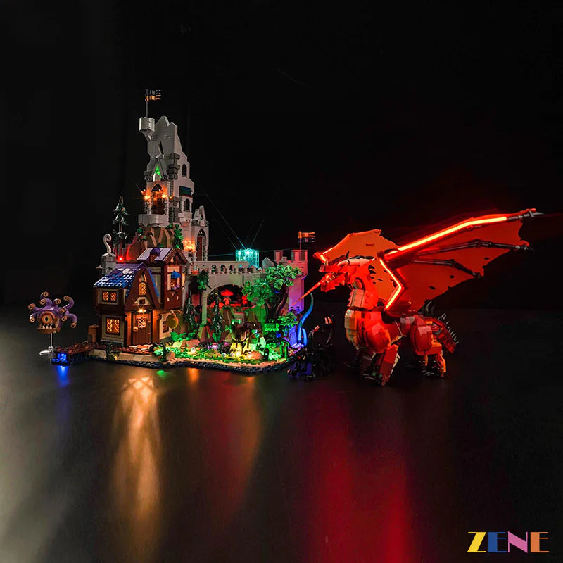 Light Kit for LEGO Dungeons Dragons Red Dragon's Tale DND #21348
