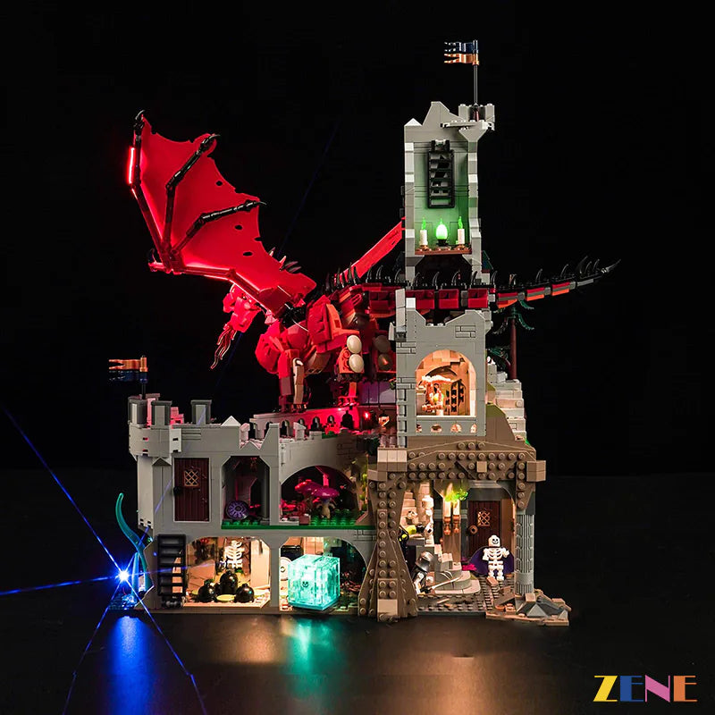 Light Kit for LEGO Dungeons Dragons Red Dragon's Tale DND #21348