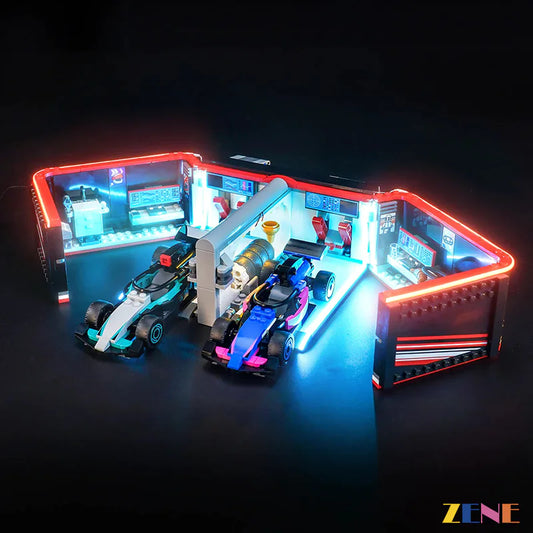 Light Kit for LEGO City F1 Garage Mercedes-AMG Alpine Cars #60444