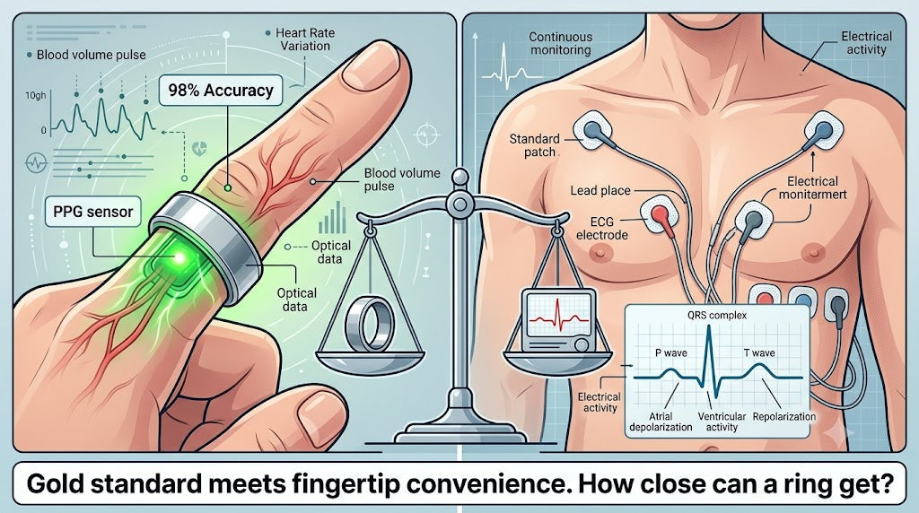 HRV Monitoring Accuracy Compared: Smart Ring vs. ECG