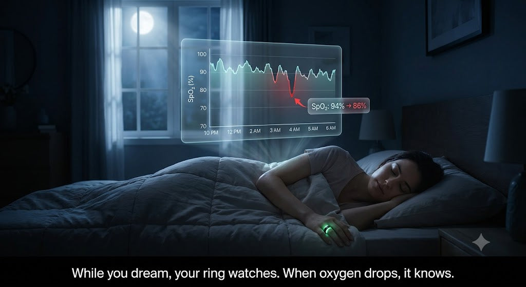 Nighttime Blood Oxygen Monitoring: How Smart Rings Detect Hypoxemia Events