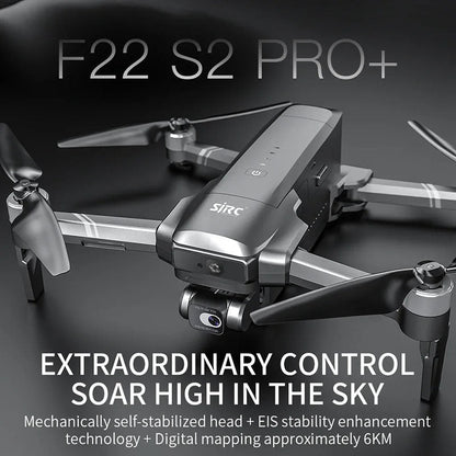 SJRC F22 S2 PRO+ 2-Axis Gimbal 4K Drone 6KM Repeater USB Digital FPV EIS Camera Obstacle Avoidance GPS 5G Quadcopter