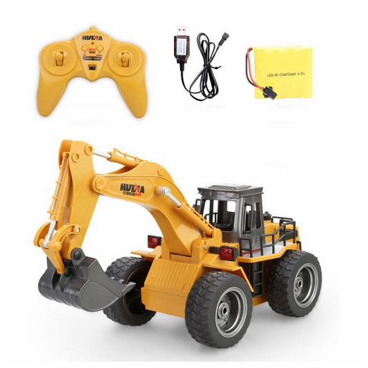 Huina 1530 RC Alloy Excavator 6CH 1:18 Wheel Excavator Toy