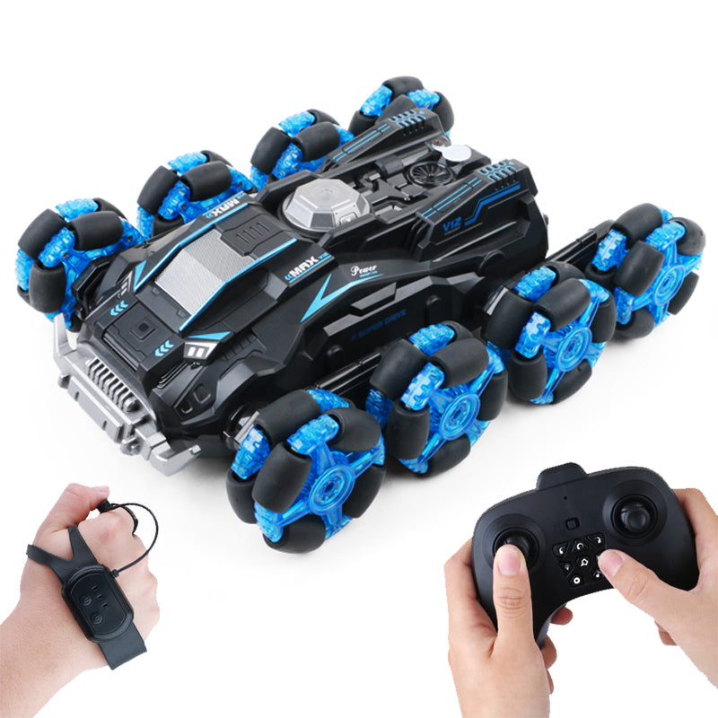 RC Car 8 Wheels 360° Rotation Stunt Gesture Sensing Watch Spray RC Vehicle with Light Music Led