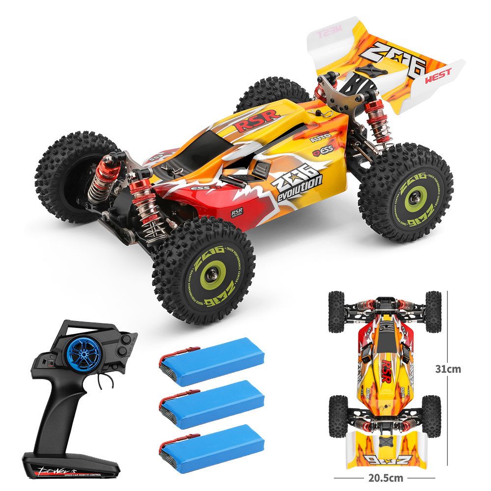 Wltoys 144010 4WD RC Car Brushless Racing 1/14 2.4G High Speed 75km/h Metal Chassis Off-road Drift Car