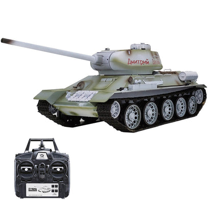 Heng Long 3909 T34 Custom Made Snow Painting Version RC Tank 1/16 Spin Turret Tank toys
