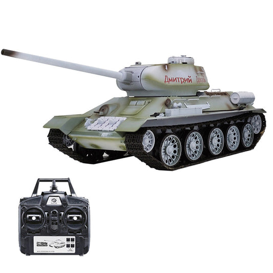 Heng Long 3909 T34 Custom Made Snow Painting Version RC Tank 1/16 Spin Turret Tank toys