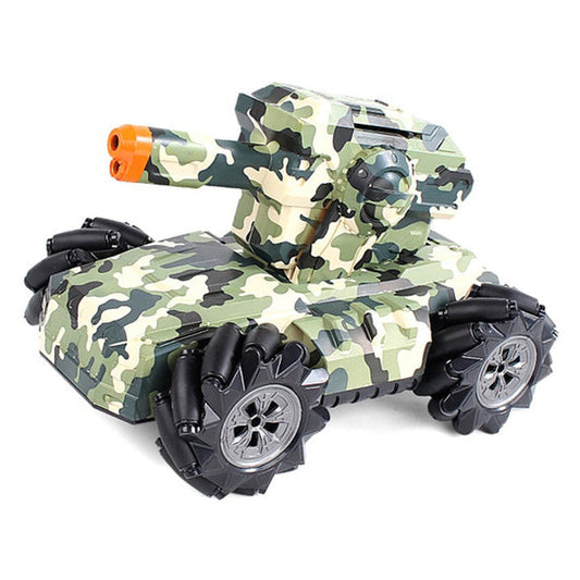 RC tank 2.4G 4WD can fire water bombs drift horizontal movement  rotating toys