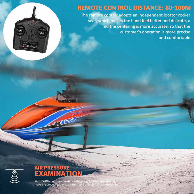 WLtoys K127 RC Helicopters 2.4Ghz 4CH 6-Aixs Gyroscope Single Blade Propellor Helicotper For Kids Gift RC Toys