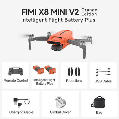 FIMI X8 MINI V2 RC Drone 9KM FPV 4K Camera HDR Video 3-axis Mechanical Gimbal 37mins Flight Time 245g 5G GPS Quadcopter