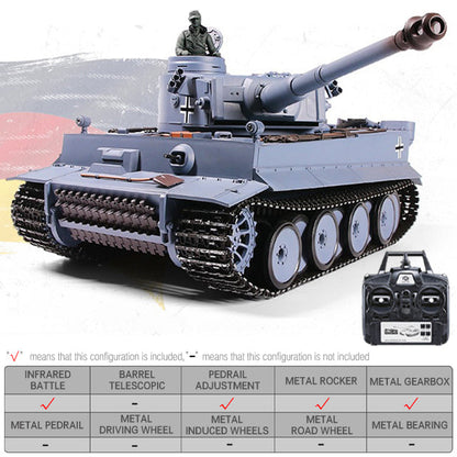 Heng Long 3818 Germany Tiger I RC Tank 1/16 Tank Toys