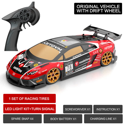 KAMTOM KM18193 RC Drift Car 1:18 4WD Full-Scale Professional Drift Model Car High Speed Racing Car With Light