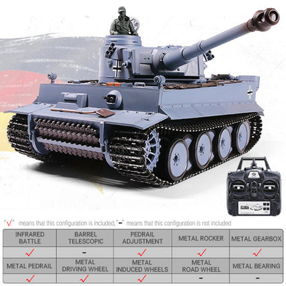 Heng Long 3818 Germany Tiger I RC Tank 1/16 Tank Toys