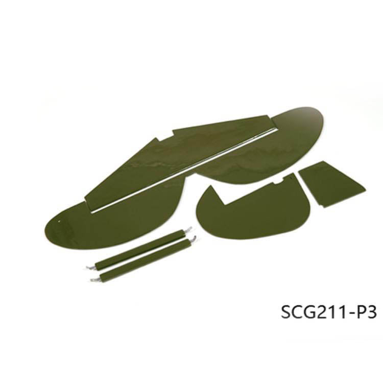 DWHobby Balsa wood Plane Army Green Fi156 Fieseler Storch Large Electric or Gas Power Fixed Wing Balsa Plane 1600mm Wingspan With Accessories