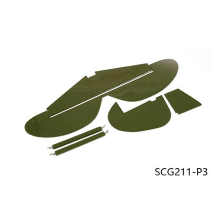 DWHobby Balsa wood Plane Army Green Fi156 Fieseler Storch Large Electric or Gas Power Fixed Wing Balsa Plane 1600mm Wingspan With Accessories