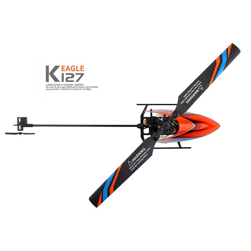 WLtoys K127 RC Helicopters 2.4Ghz 4CH 6-Aixs Gyroscope Single Blade Propellor Helicotper For Kids Gift RC Toys