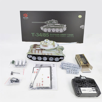 Heng Long 3909 T34 Custom Made Snow Painting Version RC Tank 1/16 Spin Turret Tank toys