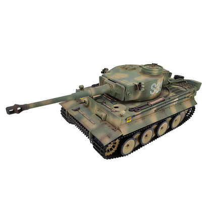 Heng Long 3818 Germany Tiger I Custom Made Camouflage Green RC Tank  1/16 Tank Toys
