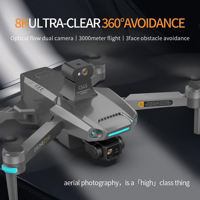 S808 Pro RC Drone 3-axis Gimbal HD Camera 8K GPS 5G Wifi FPV 5KM Aerial Photography Brushless Obstacle Avoidance Quadcopter