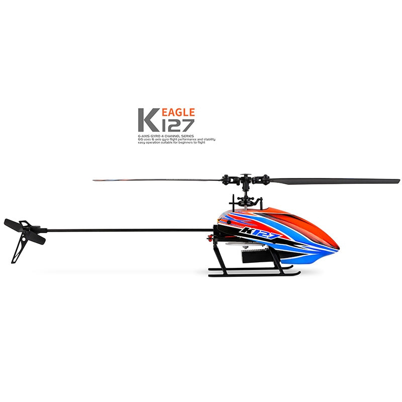 WLtoys K127 RC Helicopters 2.4Ghz 4CH 6-Aixs Gyroscope Single Blade Propellor Helicotper For Kids Gift RC Toys