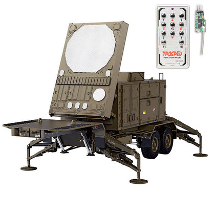 HG P804 P805 1/12 - Radar de chasis de aleación para coche, simulación de lanzamiento de misiles, accesorios para vehículos todoterreno militares de 2,4 G para camiones militares del ejército de EE. UU. 
