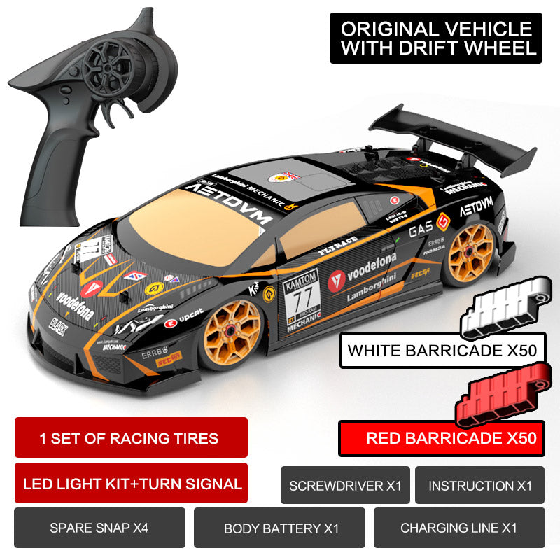 KAMTOM KM18193 RC Drift Car 1:18 4WD Full-Scale Professional Drift Model Car High Speed Racing Car With Light