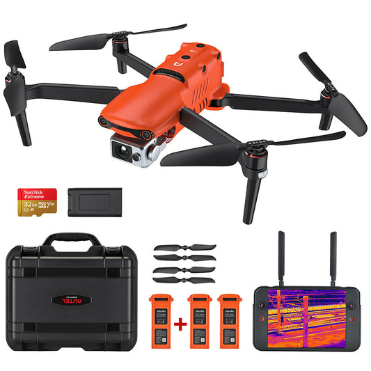 Autel Robotics EVO II Dual 640T V3 Rugged Bundle 640x512 Infrared Thermal Imaging Camera 0.8" CMOS 8K Camera Professional Quadcopter