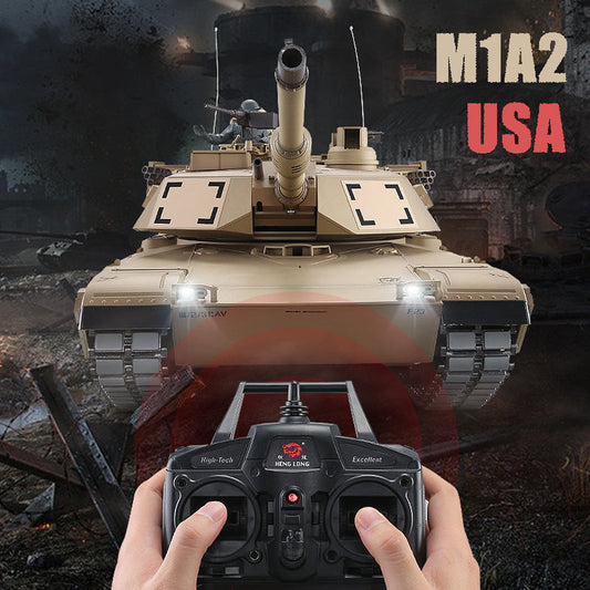 Heng Long 3918 US Abrams M1A2 RC Tank Upgraded Metal 2.4G 1/16 RC Tank Toys