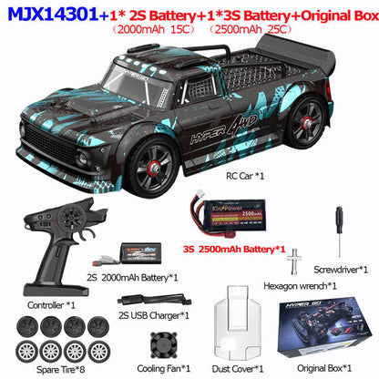 MJX 14301 14302 HYPER GO RC Car 1/14 4WD Brushless Drift Rally Car 2.4G Buggy Metal Chassis Hydraulic Shock Absorber RC Toys