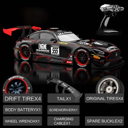 KAMTOM KM1601 Black Series RC Drift Car 1:16 4WD Drift Model Car High Speed Racing Car With Light