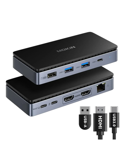 MOKiN 8 IN 1 Docking Station Dual 4k@60Hz HDMI