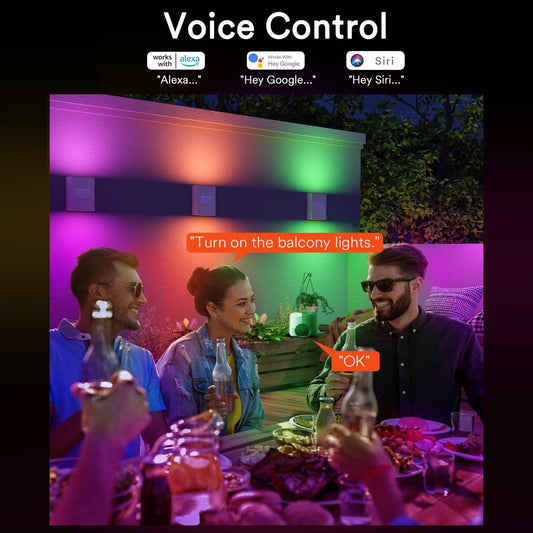 Aplique de pared inteligente Lumary con luz de arriba a abajo, regulable, 18 W, 1600 lm, 4 unidades