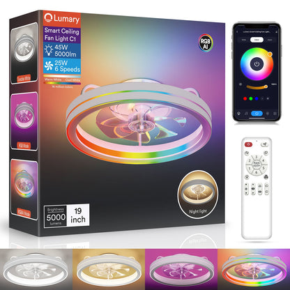 Lumary Smart LED  Fan with Night Light