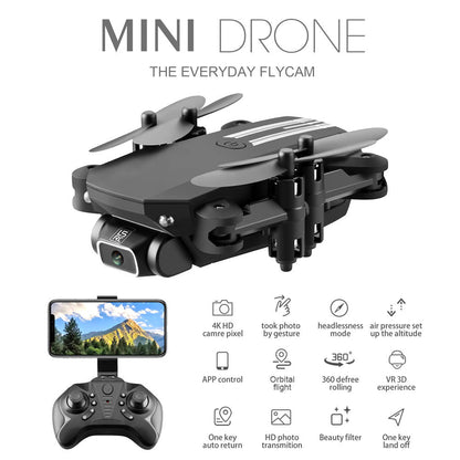 Mini Drone WiFi HD Camera Air Pressure Height Maintain Foldable Quadcopter