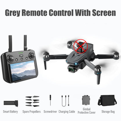 SMRC S840 PRO Titanium Blue 8K Drone 3-Axis Gimbal EIS Camera Intelligent Obstacle Avoidance 5G GPS Quadcopter with Screen Remote Control