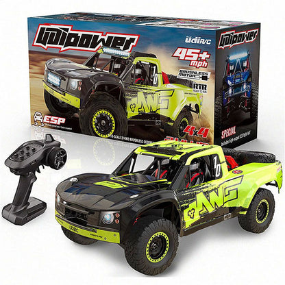 UDIRC 1002SE 1002 4WD RC Car 1/10 2.4G 60km/h Brushless Short Course Truck LED Light Gyro All Terrain Desert Off Road Truck