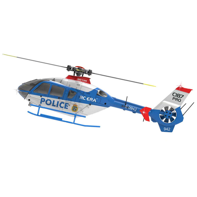 RCERA EC135 C123 RC Helicopter 4CH 6-Axis Gyro Direct drive dual brushless optical flow positioning Air pressure fixed altitude true ducted Helicopter