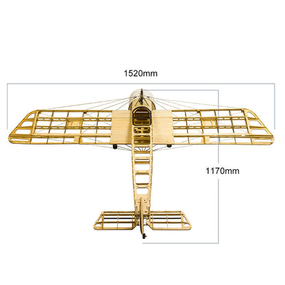 Balsa wood Plane Fokker Eindecker EIII Large Electric or Gas Power Fixed Wing Plane Balsa Kits 1520mm Wingspan