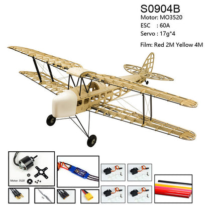 Balsa wood Plane DH82a Tiger Moth Large Electric or Gas Power Fixed Wing Plane Balsa Kits 1400mm Wingspan