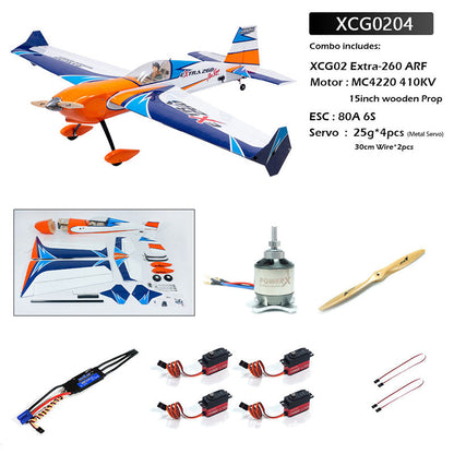 DWHobby Balsa wood Plane F3A Extra-260 Level 70 Electric Fixed wing ARF aerobatic RC Plane 1540mm Wingspan Balsa Plane