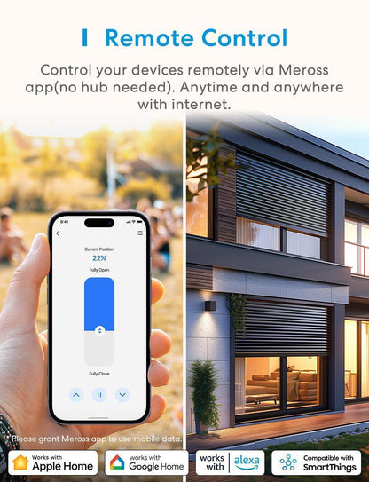 Meross Matter Smart Roller Shutter Belt Winder, MRS200MA(EU Version)
