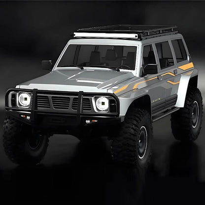 YIKONG YK4107 1/10 4WD RC Car Rock Crawler Two Speed Differential Lock LCG Chassis Tank Turn LED Lights Off-Road Climbing Truck