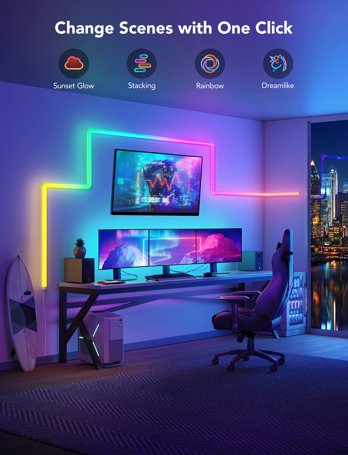 Govee Glide RGBIC 3D Wall Light