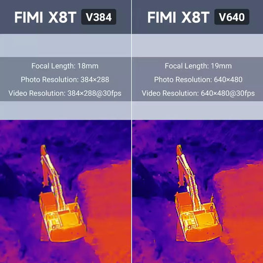 FIMI X8T V384 4K Drone Lnfrared Thermal Imaging 3-Camera gimbal system RokLink 5.0 20KM Transmission GPS Quadcopter