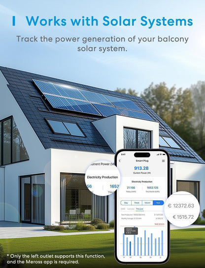 Meross Smart Outdoor Plug with Energy Monitor, MOP320HK(EU Version)