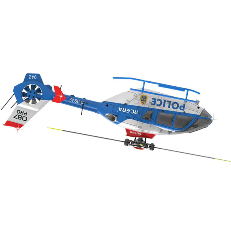 RCERA EC135 C123 RC Helicopter 4CH 6-Axis Gyro Direct drive dual brushless optical flow positioning Air pressure fixed altitude true ducted Helicopter