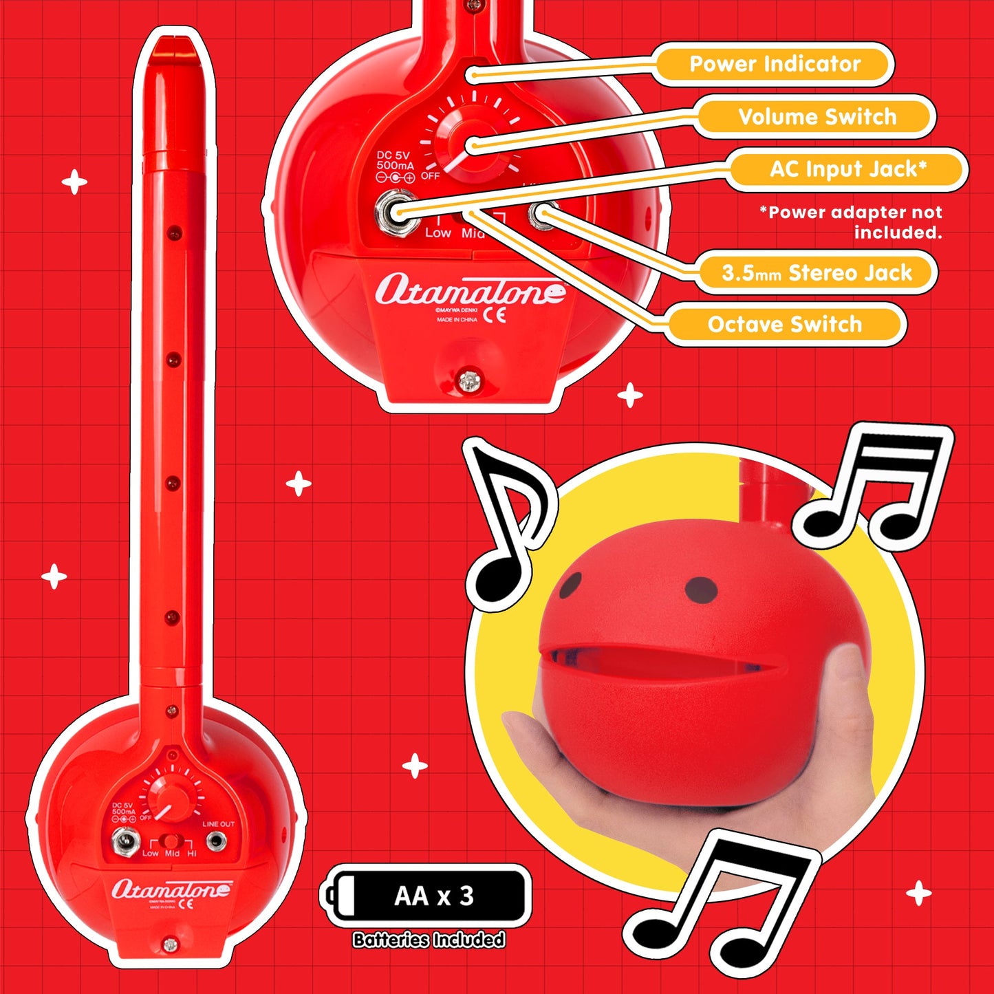 Otamatone Deluxe (Red)