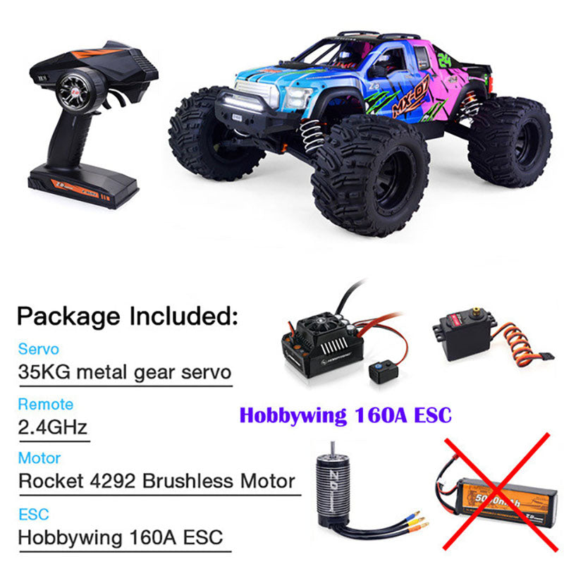 ZD Racing MX 07 1/7 4WD RC Car 8S Brushless Monster Truck Buggy Off-Road High-speed 80km/h RC Racing